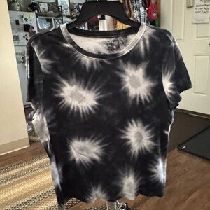 Relativity Black and White Tie-Dye Tee